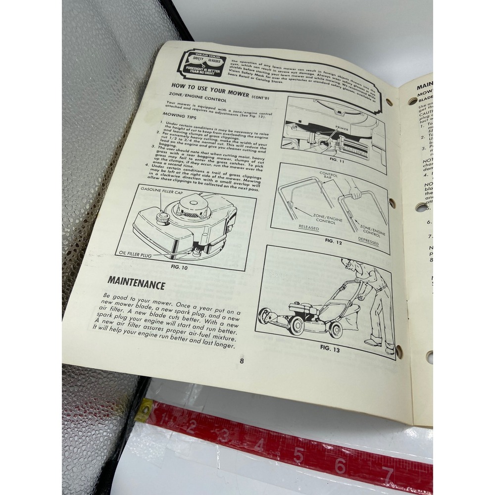 Craftsman Lawn Mower Owners Manual 917383100 Rear Bagger 20 Inch 1984 Vintage - Picture 7 of 9